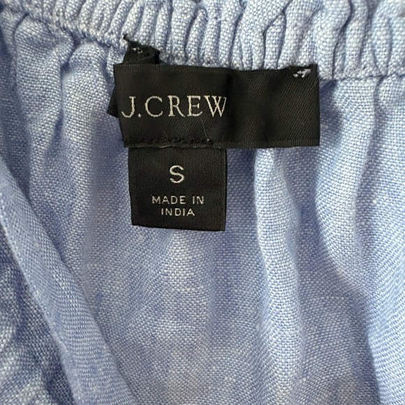 J. Crew Tie-shoulder Chambray Linen Top - Picture 8 of 12